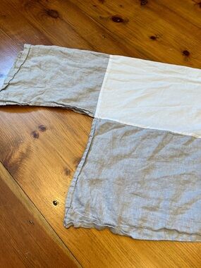 POTTERY BARN KIDS (Crib) Grey Gray European Flax Linen Bed Skirt Unisex